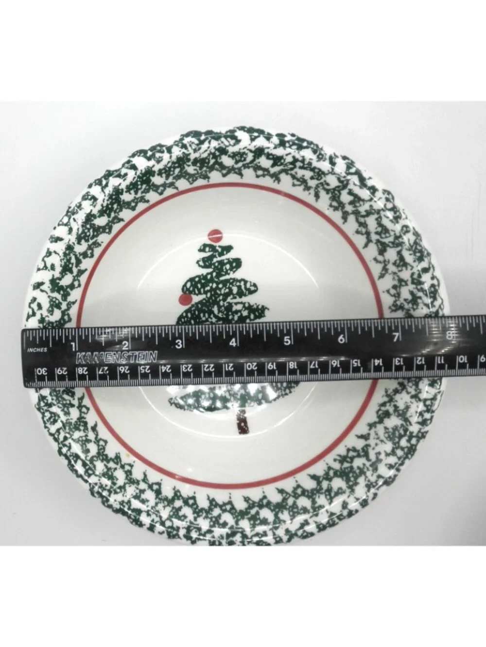 FUO5 by Furio 8-1/4 inch Soup Bowl Spongeware Christmas Set of 3 Made in Italy - Picture 4 of 7